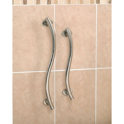 Polished Curved Stainless Steel Grab Rail